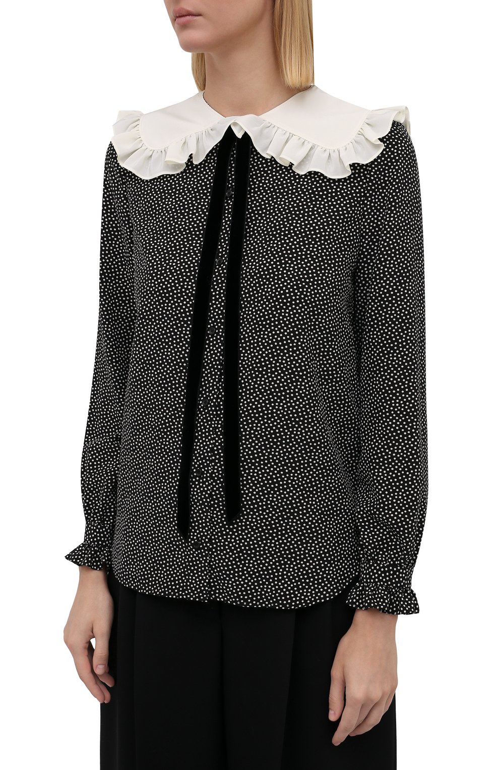 Шелковая блузка SAINT LAURENT, арт. 660883/Y5D12, фото 3