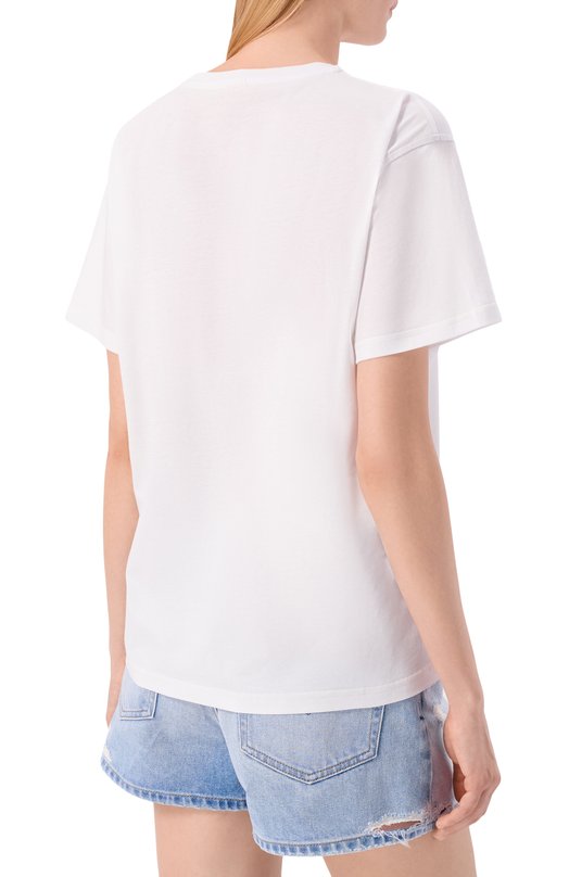 Хлопковая футболка Diesel A21921/0JMBD Белый  A21921/0JMBD Фото 4