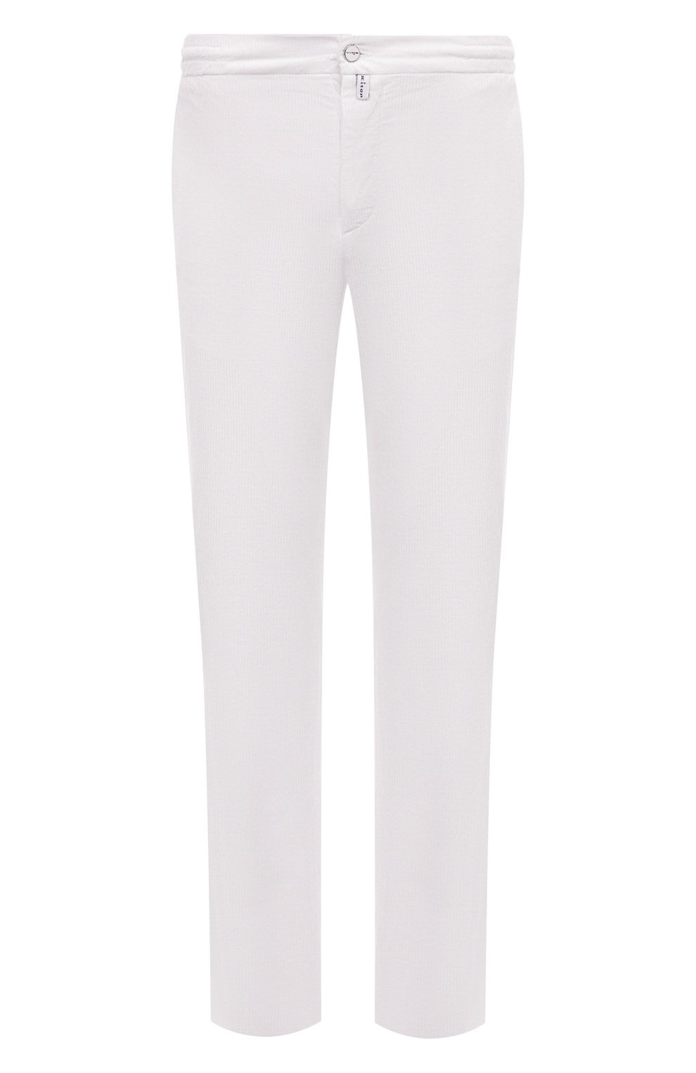 Вельветовые брюки KITON белого цвета по цене 135500 руб., арт. UPLACK0107F10, фото 1 Вельветовые брюки KITON, арт. UPLACK0107F10, фото 1