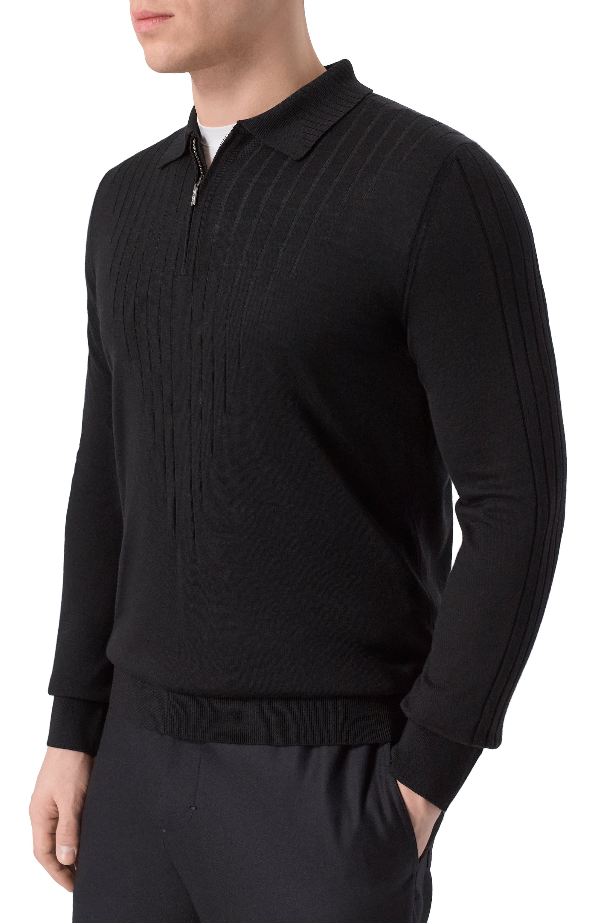 Поло из шерсти и шелка ZILLI, арт. KZP001M0230VZRD00, фото 3