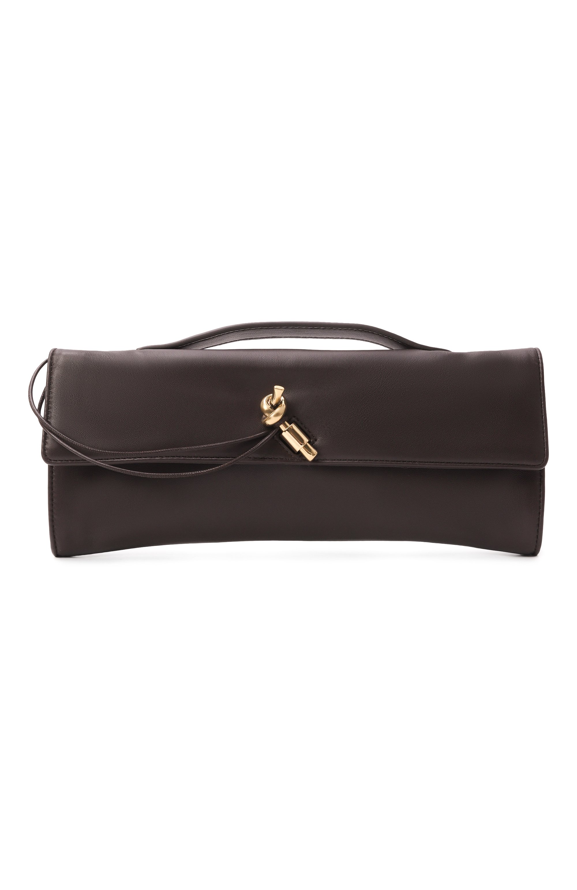 Клатч andiamo BOTTEGA VENETA темно-коричневого цвета по цене 367500 руб., арт. 843797/V5TJ0, фото 1 Клатч andiamo BOTTEGA VENETA, арт. 843797/V5TJ0, фото 1