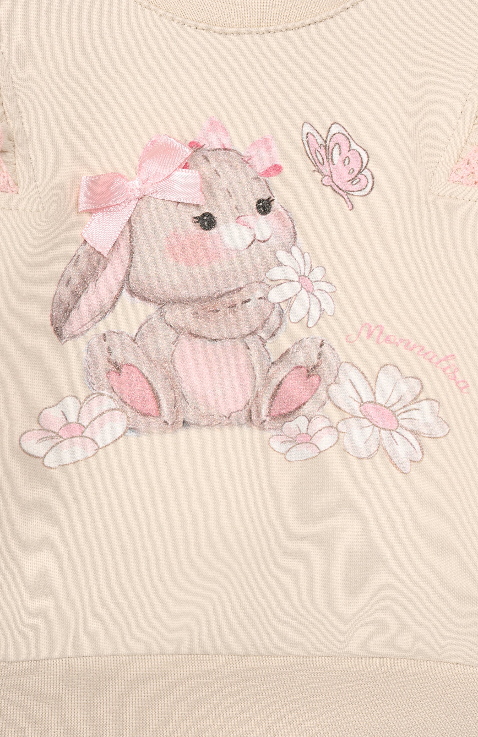 Хлопковый свитшот MONNALISA, арт. 39G607, фото 3