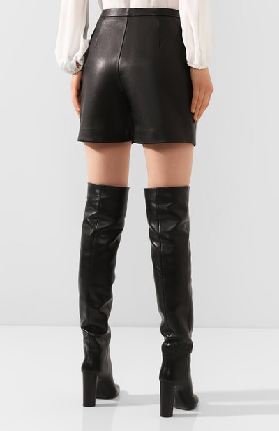 Кожаные шорты SAINT LAURENT, арт. 622197/YC2ZZ, фото 4