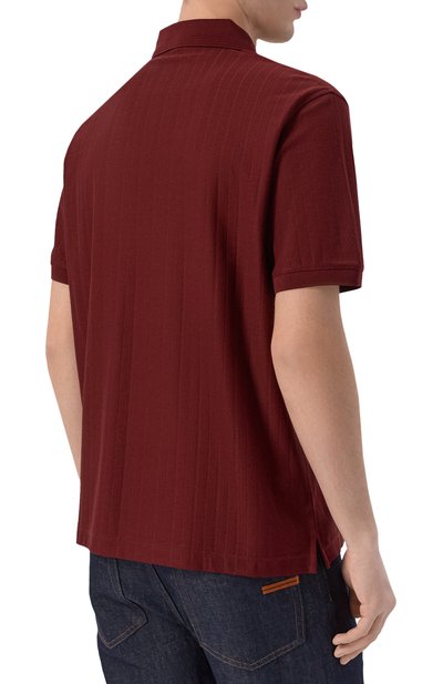 Хлопковое поло CORNELIANI бордового цвета по цене 29250 руб., арт. 27G518/2725031, фото 4 Хлопковое поло CORNELIANI, арт. 27G518/2725031, фото 4