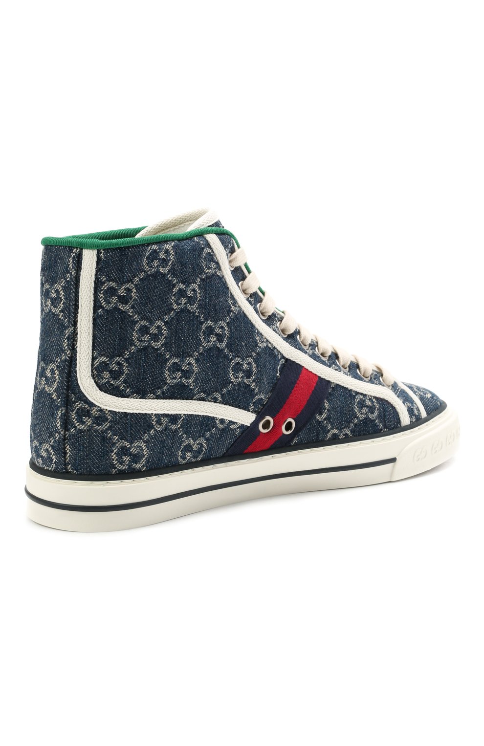 Текстильные кеды tennis 1977 GUCCI синего цвета по цене 92160 руб., арт. 625807/2KQ90, фото 4 Текстильные кеды tennis 1977 GUCCI, арт. 625807/2KQ90, фото 4