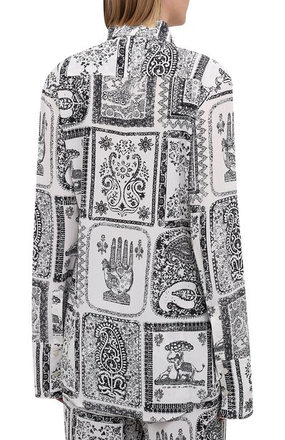 Рубашка из вискозы ACNE STUDIOS черно-белого цвета по цене 54500 руб., арт. AC0336, фото 4 Рубашка из вискозы ACNE STUDIOS, арт. AC0336, фото 4