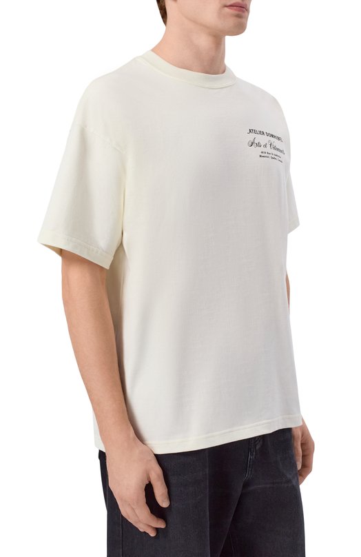 Хлопковая футболка DOMREBEL M ARTS VETEMENTS/T-SHIRT Кремовый  M ARTS VETEMENTS/T-SHIRT Фото 3