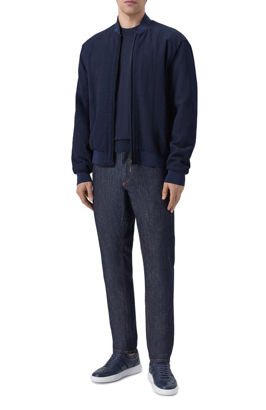 Джемпер из кашемира и шелка Brioni UMR00L/P1K82 Синий  UMR00L/P1K82 Фото 2