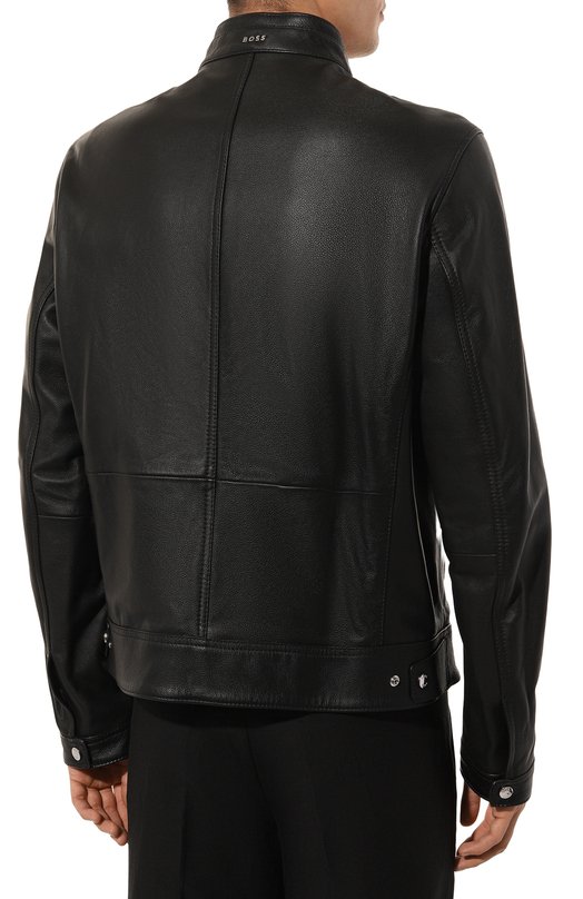 Кожаная куртка BOSS 50510765 Чёрный  50510765 Фото 4