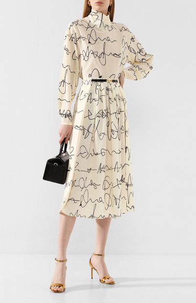Юбка VICTORIA BECKHAM кремового цвета по цене 126000 руб., арт. 1220WSK001067B, фото 2 Юбка VICTORIA BECKHAM, арт. 1220WSK001067B, фото 2