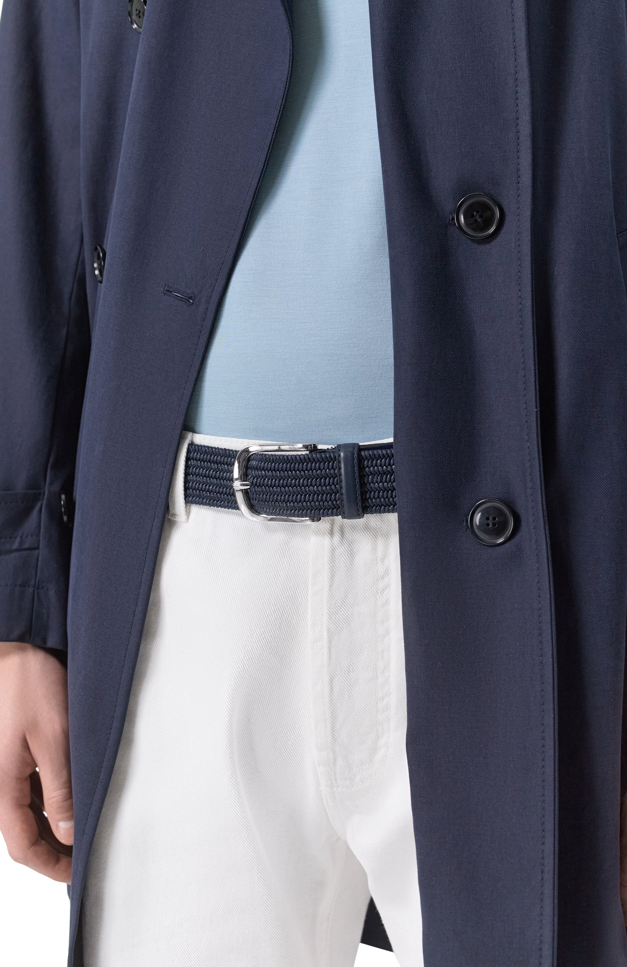 Текстильный ремень BARRETT темно-синего цвета по цене 20550 руб., арт. 25B606.2, фото 2 Текстильный ремень BARRETT, арт. 25B606.2, фото 2