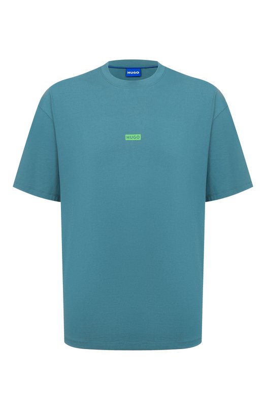 Хлопковая футболка HUGO Blue 50509776 Голубой 50509776