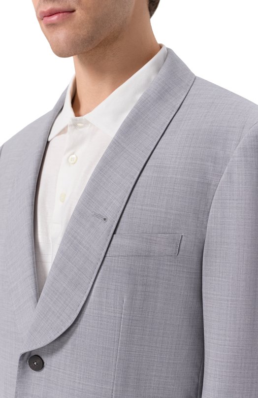 Шерстяной пиджак 12 STOREEZ 136032 Серый  136032 Фото 5