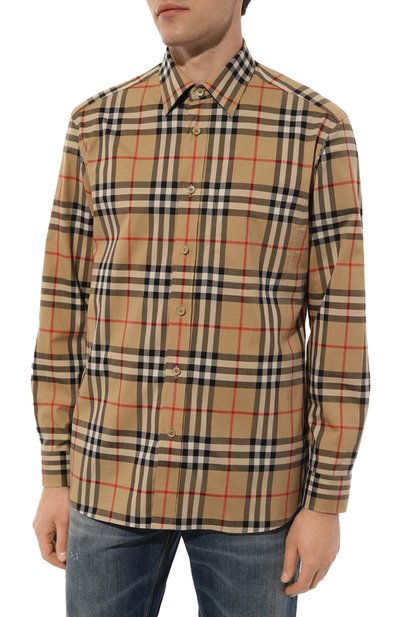Хлопковая рубашка BURBERRY, арт. 8070577, фото 3