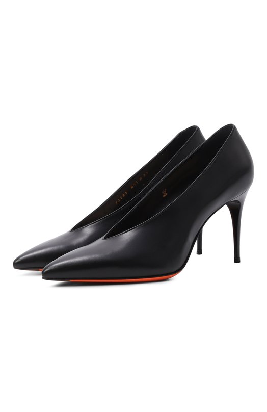Кожаные туфли Santoni WDBG72288HALTSZA Чёрный WDBG72288HALTSZA