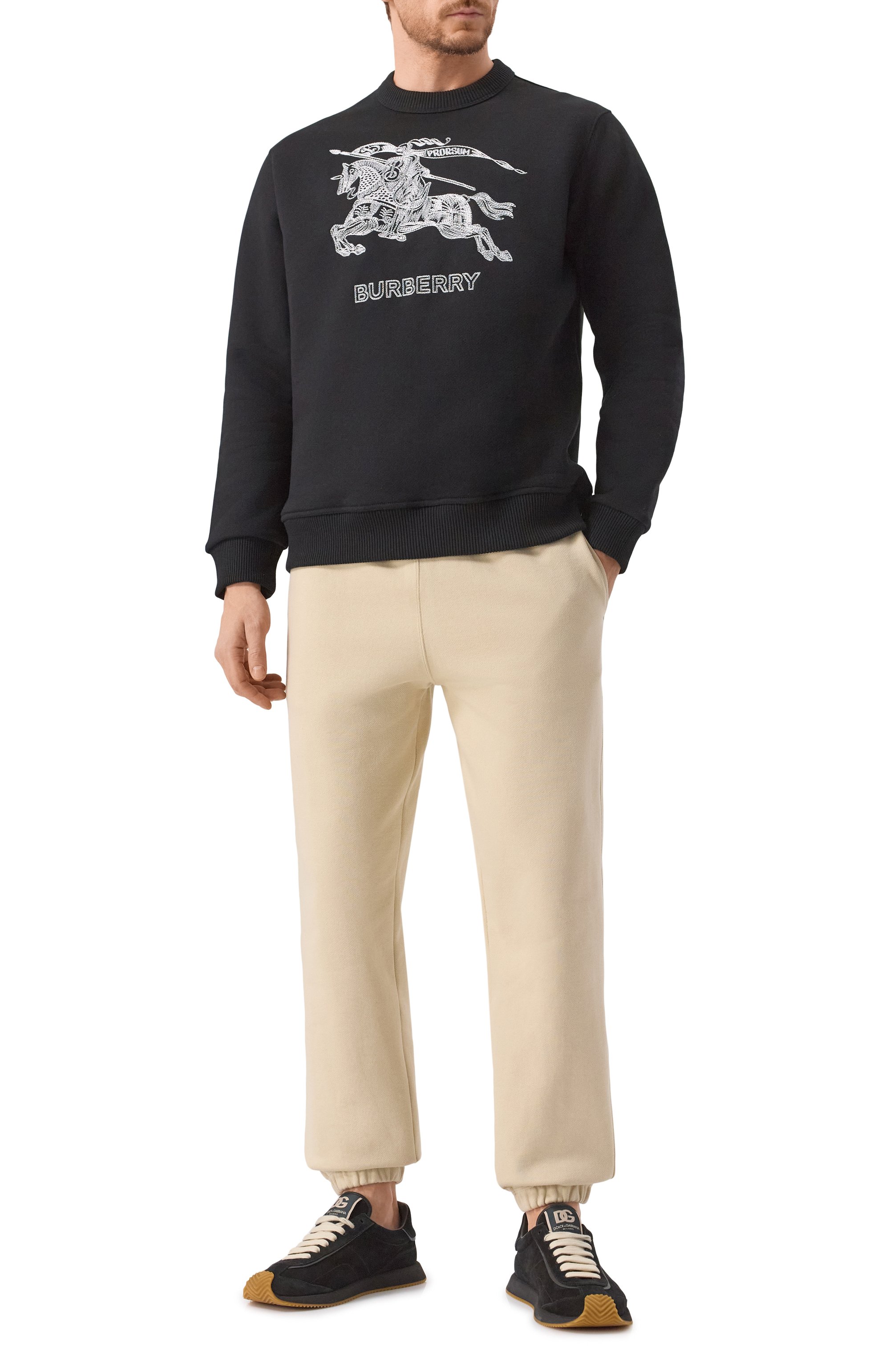 Хлопковые джоггеры BURBERRY, арт. 8103518, фото 2