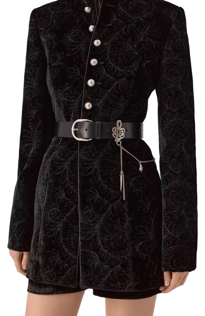 Кожаный ремень ANN DEMEULEMEESTER черного цвета по цене 64350 руб., арт. B0014369/LT128, фото 2 Кожаный ремень ANN DEMEULEMEESTER, арт. B0014369/LT128, фото 2