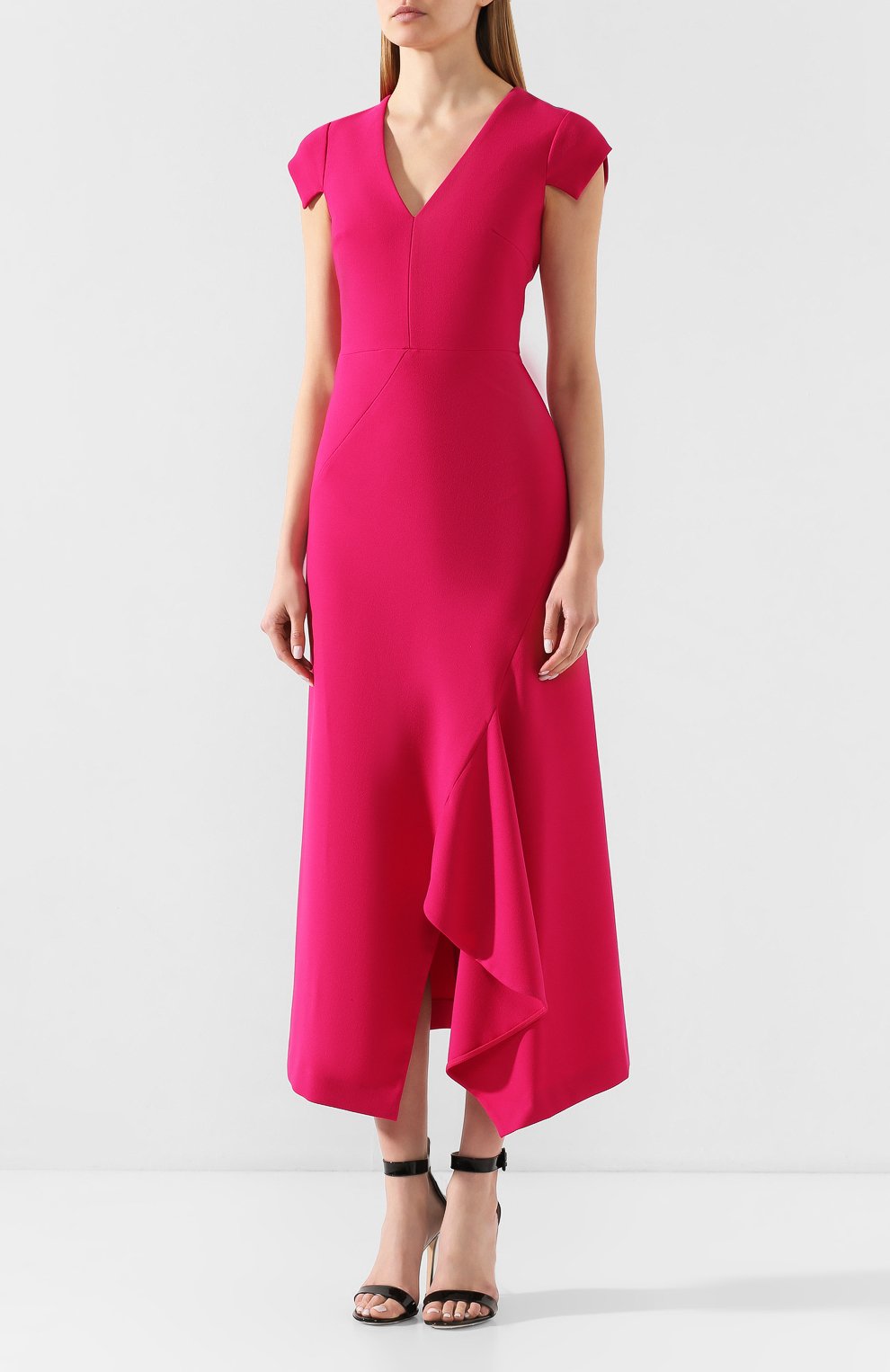 Платье ROLAND MOURET фуксия цвета по цене 129000 руб., арт. PS20/S0840/F2196, фото 3 Платье ROLAND MOURET, арт. PS20/S0840/F2196, фото 3