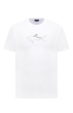 Мужская хлопковая футболка PAUL&SHARK белого цв�ета, арт. 24411085/S-XXL | Фото 1 (Рукава: Короткие; Длина (для топов): Стандартные; Принт: С принтом; Материал сплава: Проставлено; Материал внешний: Хлопок; Драгоценные камни: Проставлено; Стили: Кэжуэл)