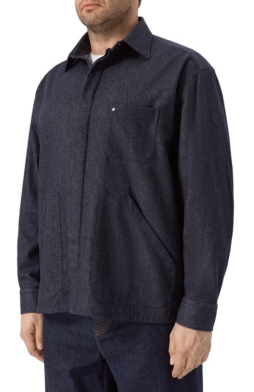 Кашемировая рубашка Stefano Ricci SP007914/C0002T Синий  SP007914/C0002T Фото 3