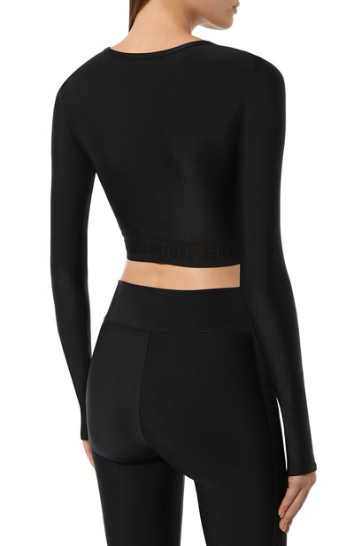 Топ VERSACE JEANS COUTURE черного цвета по цене 14800 руб., арт. 77HAH218/J0148, фото 4 Топ VERSACE JEANS COUTURE, арт. 77HAH218/J0148, фото 4