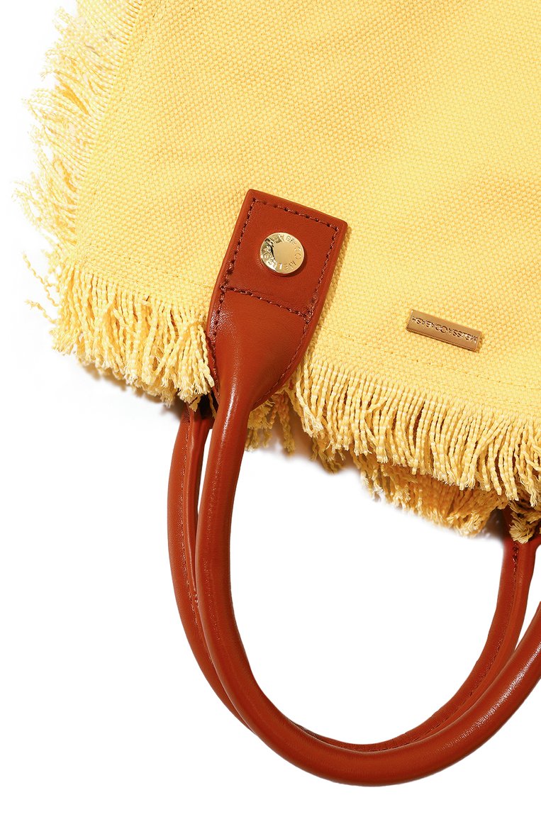 Женский сумка-шопер MELISSA ODABASH желтого цвета, арт. P0RT0 CERV0 | Фото 3 (Сумки-технические: Сумки-шопперы; Размер: medium; Материал сплава: Проставлено; Материал: Текстиль; Драгоценные камни: Проставлено)