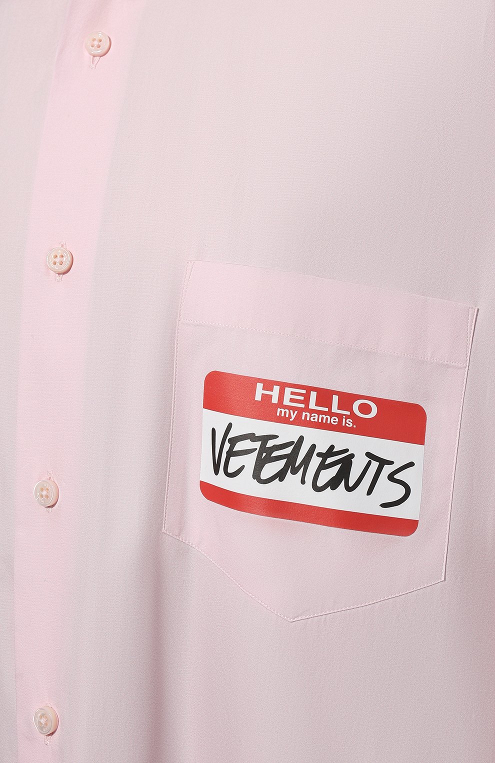 Хлопковая рубашка VETEMENTS, арт. UE52SH140P 1003/W, фото 5