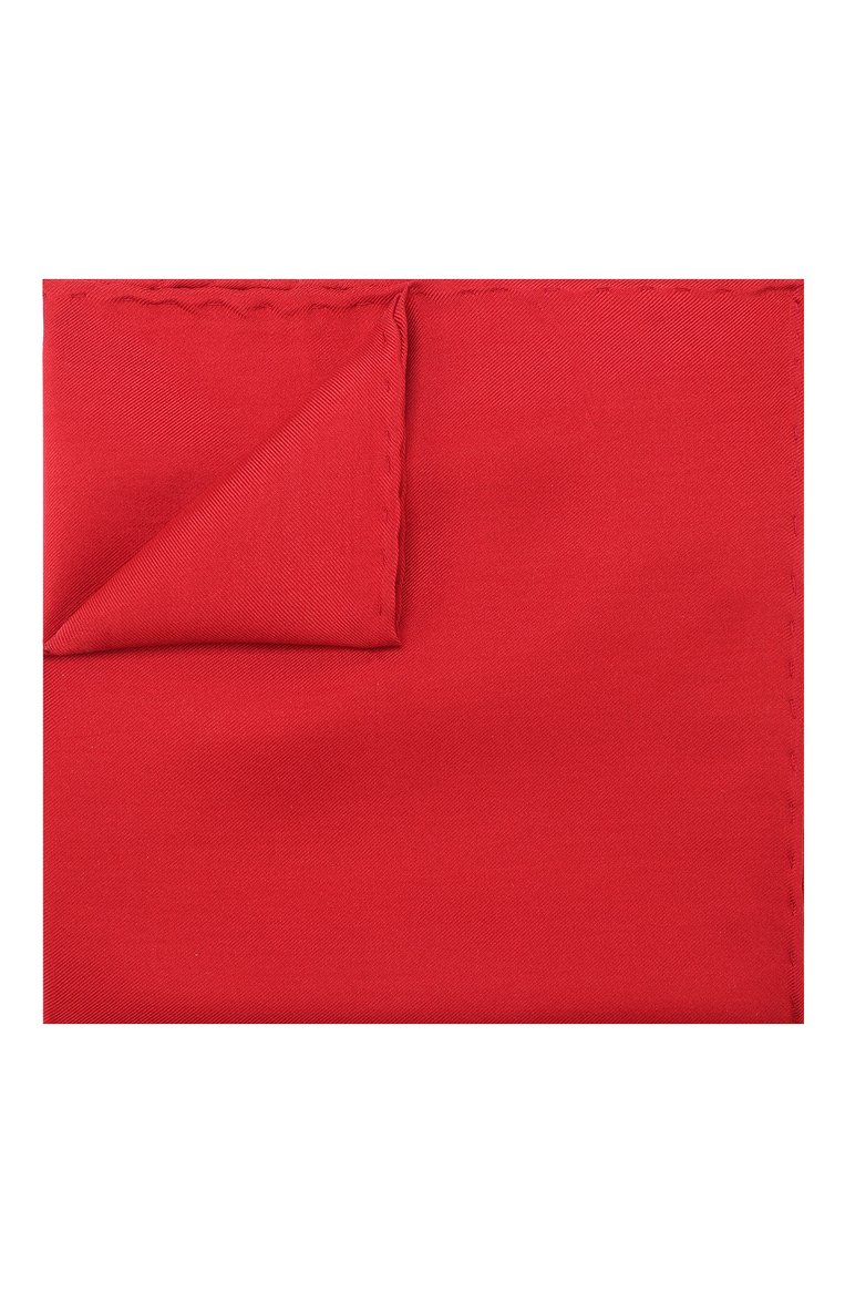 Мужской шелковый платок LANVIN красного цвета, арт. 5738/HANDKERCHIEF | Фото 1 (Материал: Текстиль, Шелк; Принт: Без принта; Стили: Классический; Нос: Не проставлено)