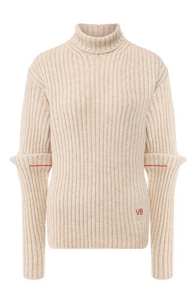 Женский шерстяной пуловер VICTORIA BECKHAM, арт. JU KNT 7702 PSS19 RIB DETAIL