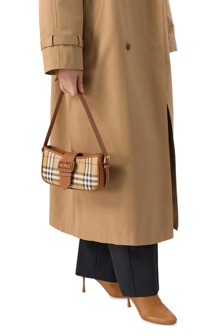 Женская сумка sling BURBERRY бежевого цвета, арт. 8092074 | Фото 2 (Материал: Экокожа; Размер: small; Драгоценные камни: Проставлено; Материал сплава: Проставлено)