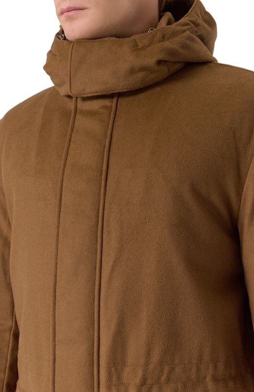 Парка из шерсти и кашемира 12 STOREEZ 127502 Коричневый  127502 Фото 5