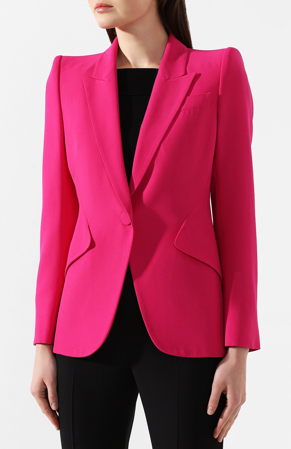 Жакет ALEXANDER MCQUEEN розового цвета по цене 179500 руб., арт. 610628/QEAAA, фото 3 Жакет ALEXANDER MCQUEEN, арт. 610628/QEAAA, фото 3