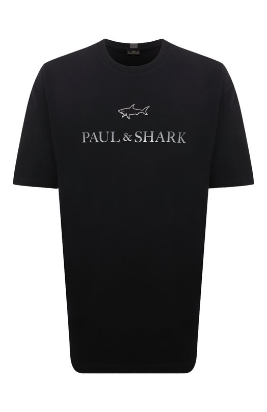 Хлопковая футболка Paul&Shark 14311602 Чёрный 14311602