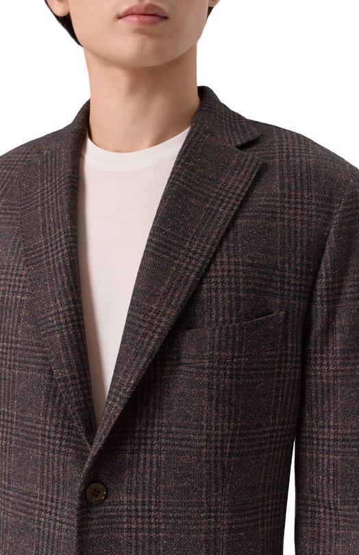 Пиджак из шерсти и шелка MVST 9002/111 Коричневый  9002/111 Фото 6