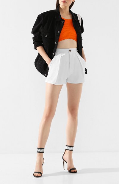 Хлопковые шорты DSQUARED2 белого цвета по цене 47000 руб., арт. S72MU0350/S49803, фото 2 Хлопковые шорты DSQUARED2, арт. S72MU0350/S49803, фото 2