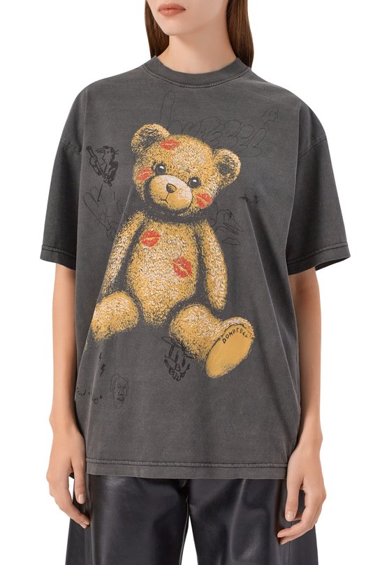 Хлопковая футболка DOMREBEL BIG KISS T-SHIRT Серый  BIG KISS T-SHIRT Фото 3