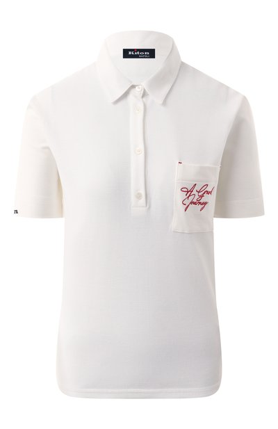 Женское хлопковое поло KITON, арт. D59449H0880101