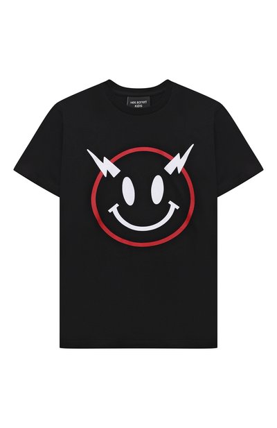 Хлопковая футболка NEIL BARRETT KIDS, арт. 033581, фото 1