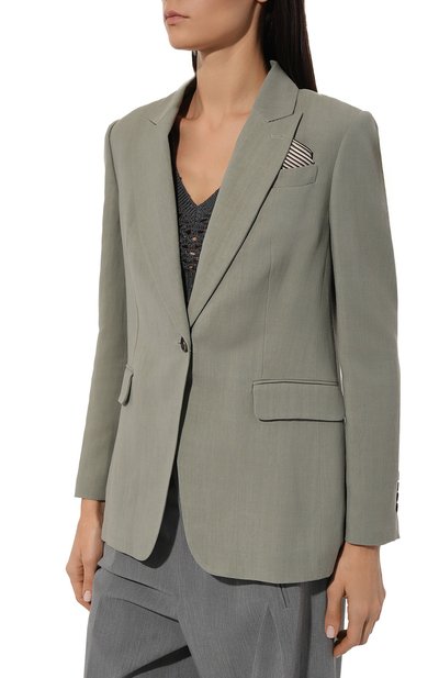 Жакет из вискозы и льна BRUNELLO CUCINELLI, арт. MH1262333, фото 3