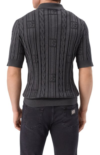 Поло из шелка и хлопка DOLCE & GABBANA, арт. GXZ02T/JFMKS, фото 4