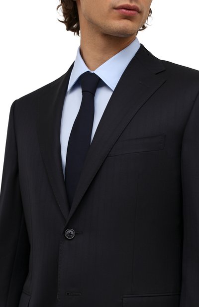 Шерстяной галстук BRUNELLO CUCINELLI темно-синего цвета по цене 25100 руб., арт. M032P0018, фото 2 Шерстяной галстук BRUNELLO CUCINELLI, арт. M032P0018, фото 2