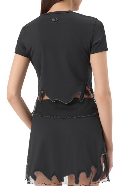 Футболка DIESEL черного цвета по цене 18450 руб., арт. A19610/0NKCV, фото 4 Футболка DIESEL, арт. A19610/0NKCV, фото 4