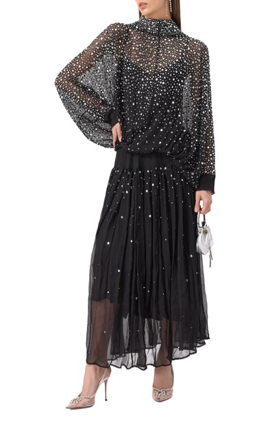 Шелковое платье с отделкой стразами ALBUS LUMEN, арт. AL.RT25.007.DRESS, фото 2