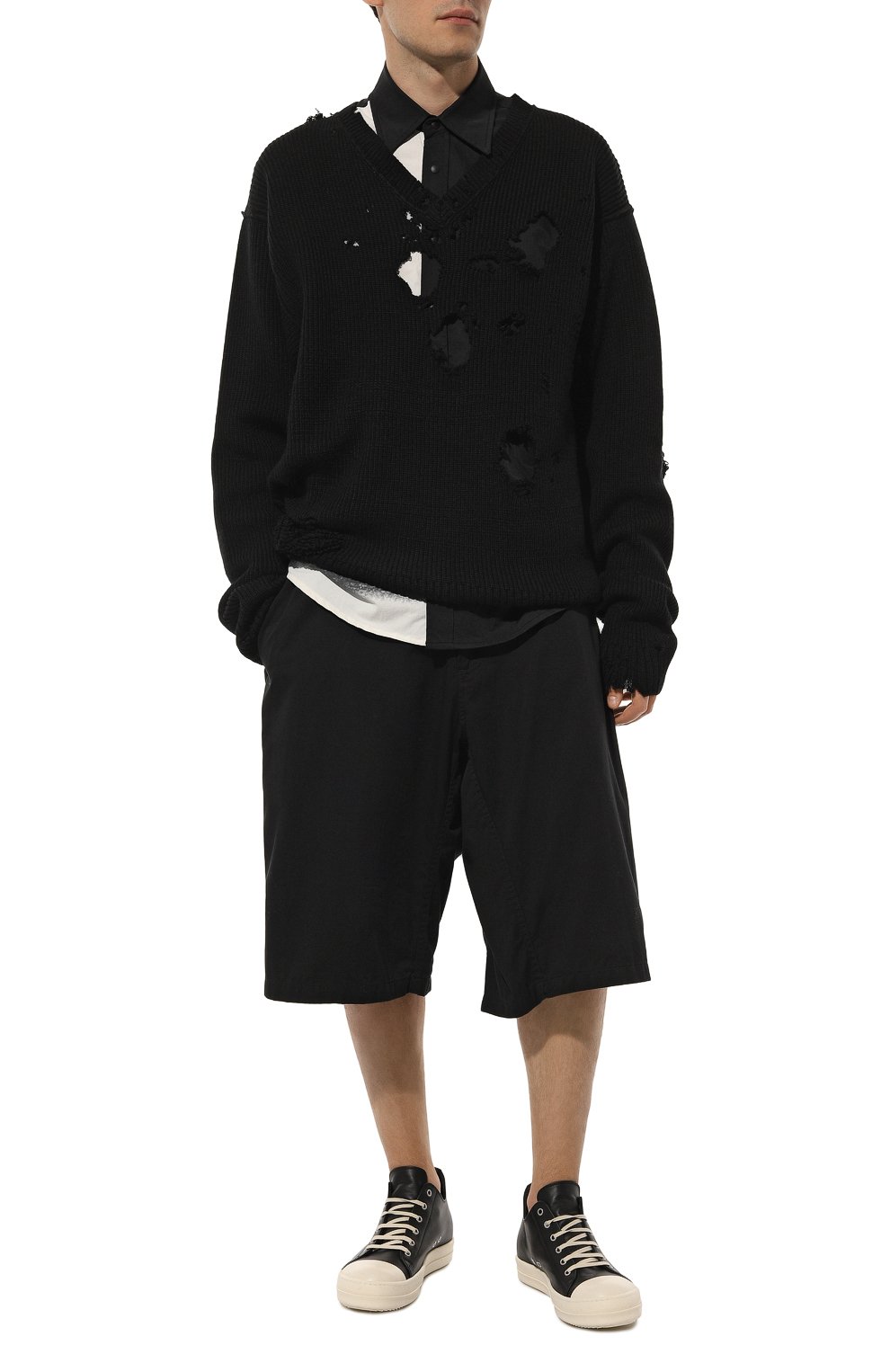 Хлопковые шорты BALENCIAGA черного цвета по цене 119000 руб., арт. 791058/TBP01, фото 2 Хлопковые шорты BALENCIAGA, арт. 791058/TBP01, фото 2