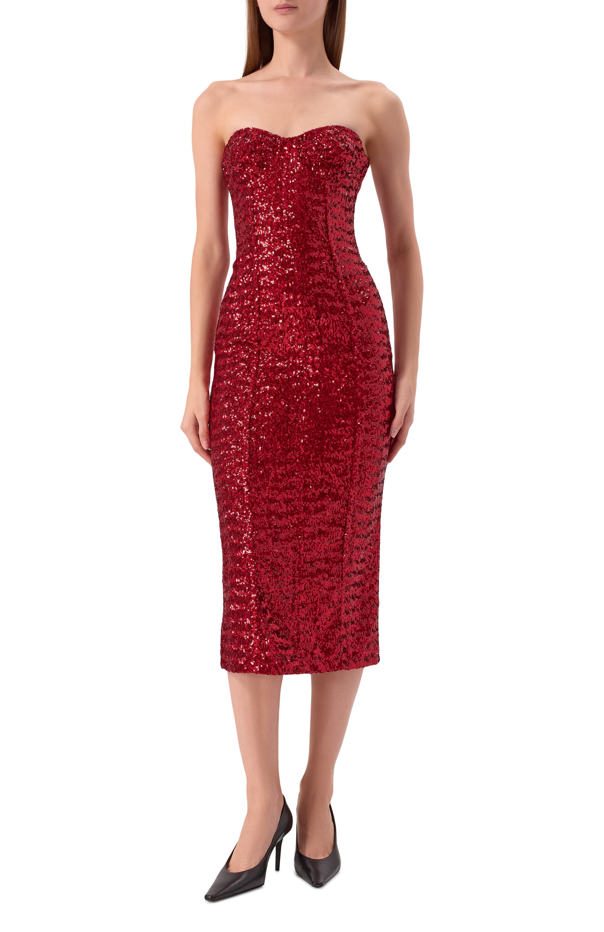 Платье с отделкой пайетками DOLCE & GABBANA, арт. F6DLBT/FLM7Q, фото 3