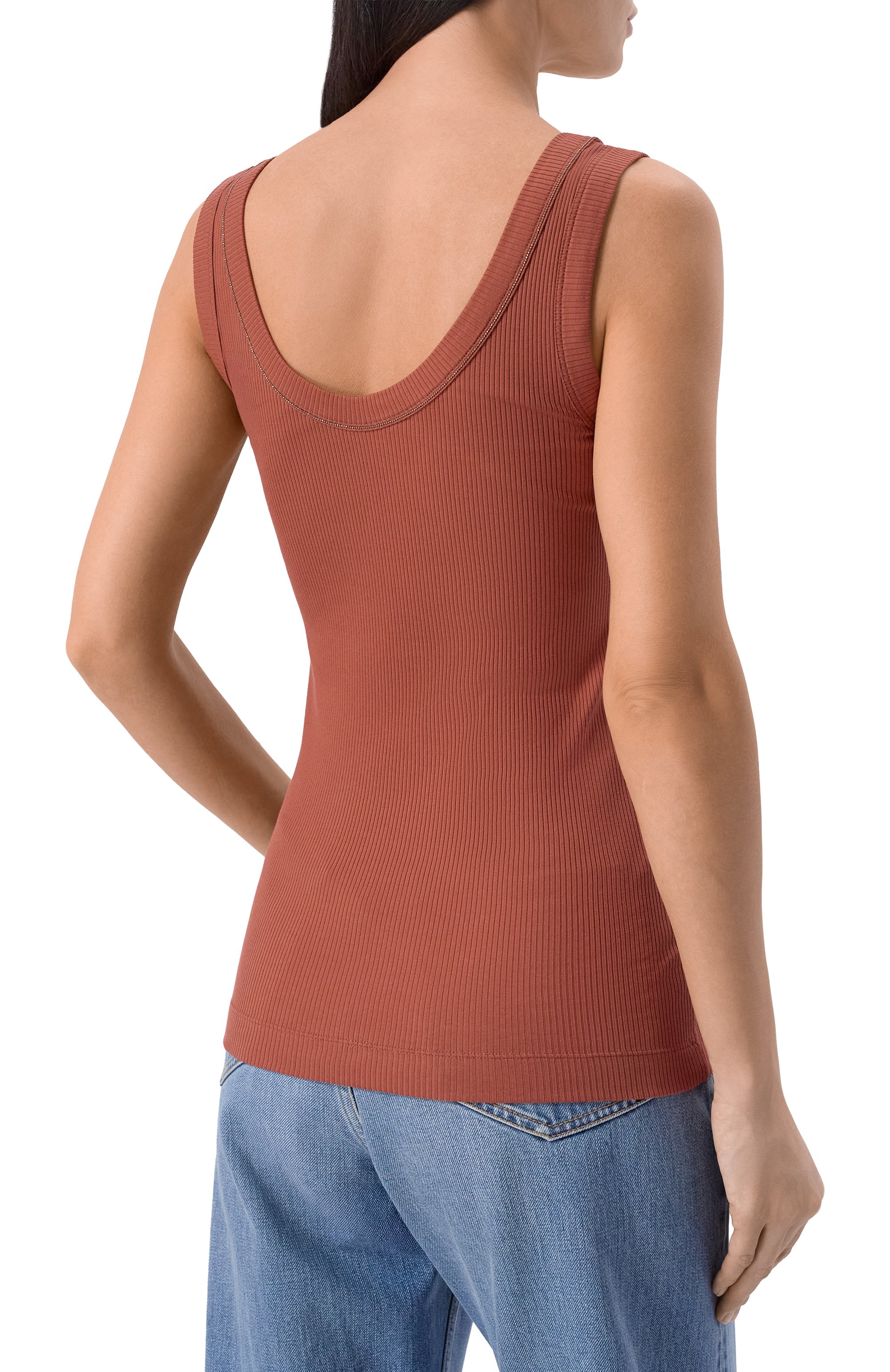 Хлопковая майка BRUNELLO CUCINELLI, арт. MG902FP100, фото 4