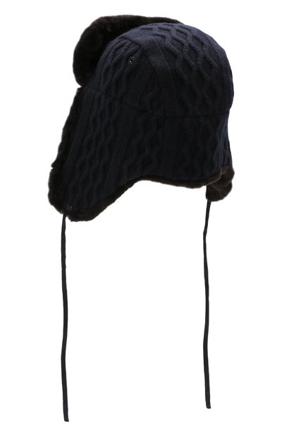 Шерстяная шапка-ушанка с меховой подкладкой ANDREA CAMPAGNA, арт. WU92-A415CTSUM, фото 2