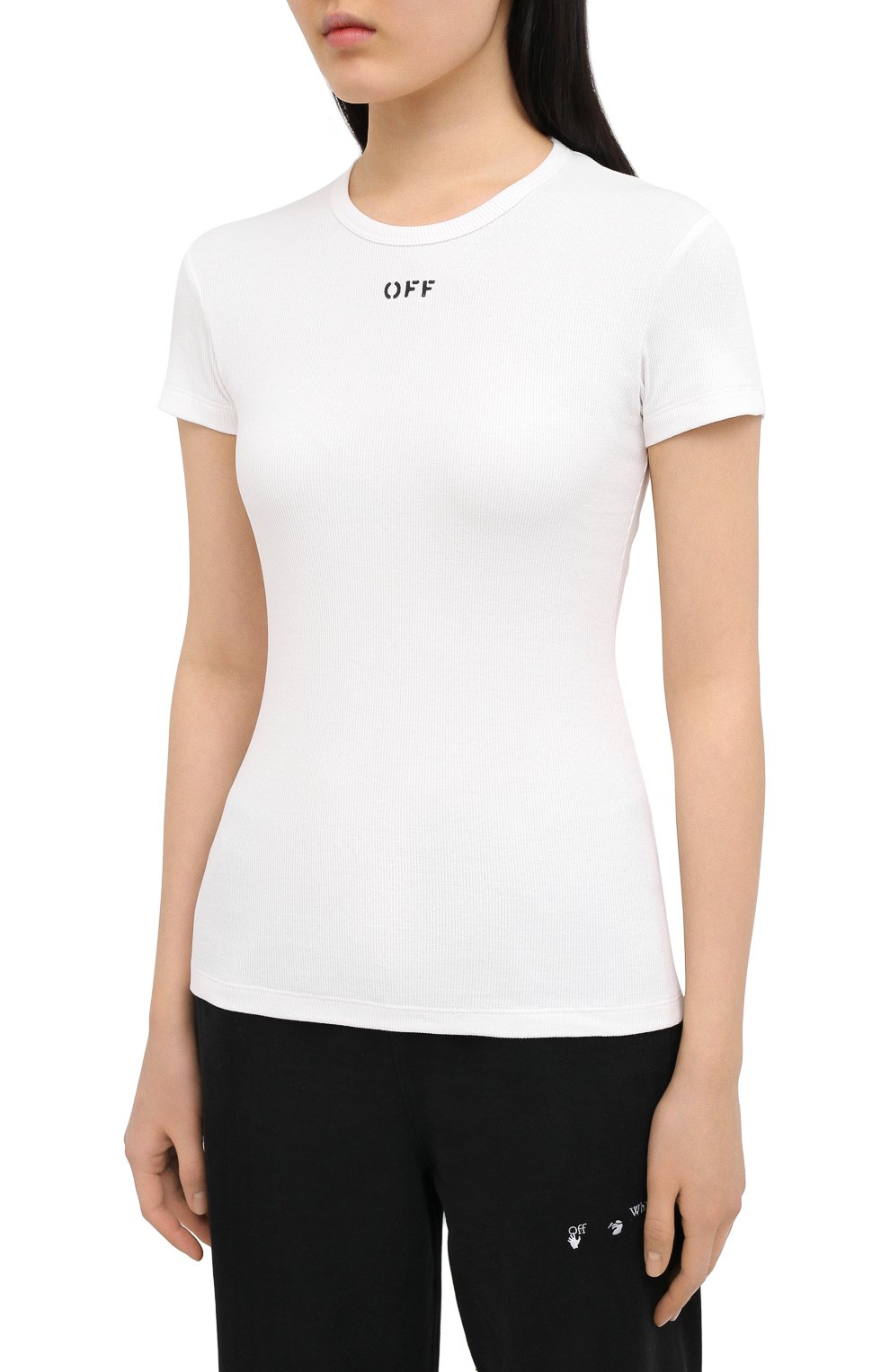 Хлопковая футболка OFF-WHITE, арт. 0WAA065R21JER001, фото 3