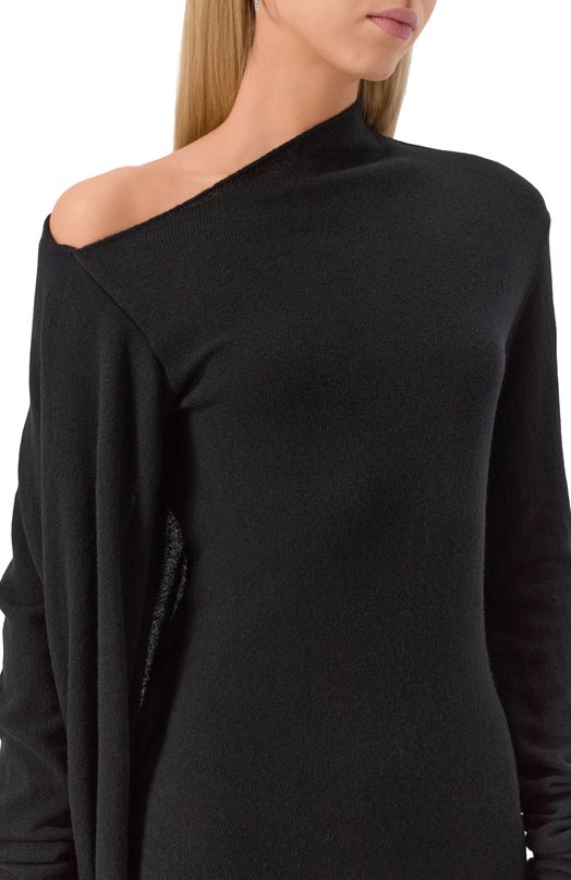 Шерстяное платье Ann Demeulemeester B0013182/KN073 Чёрный  B0013182/KN073 Фото 5