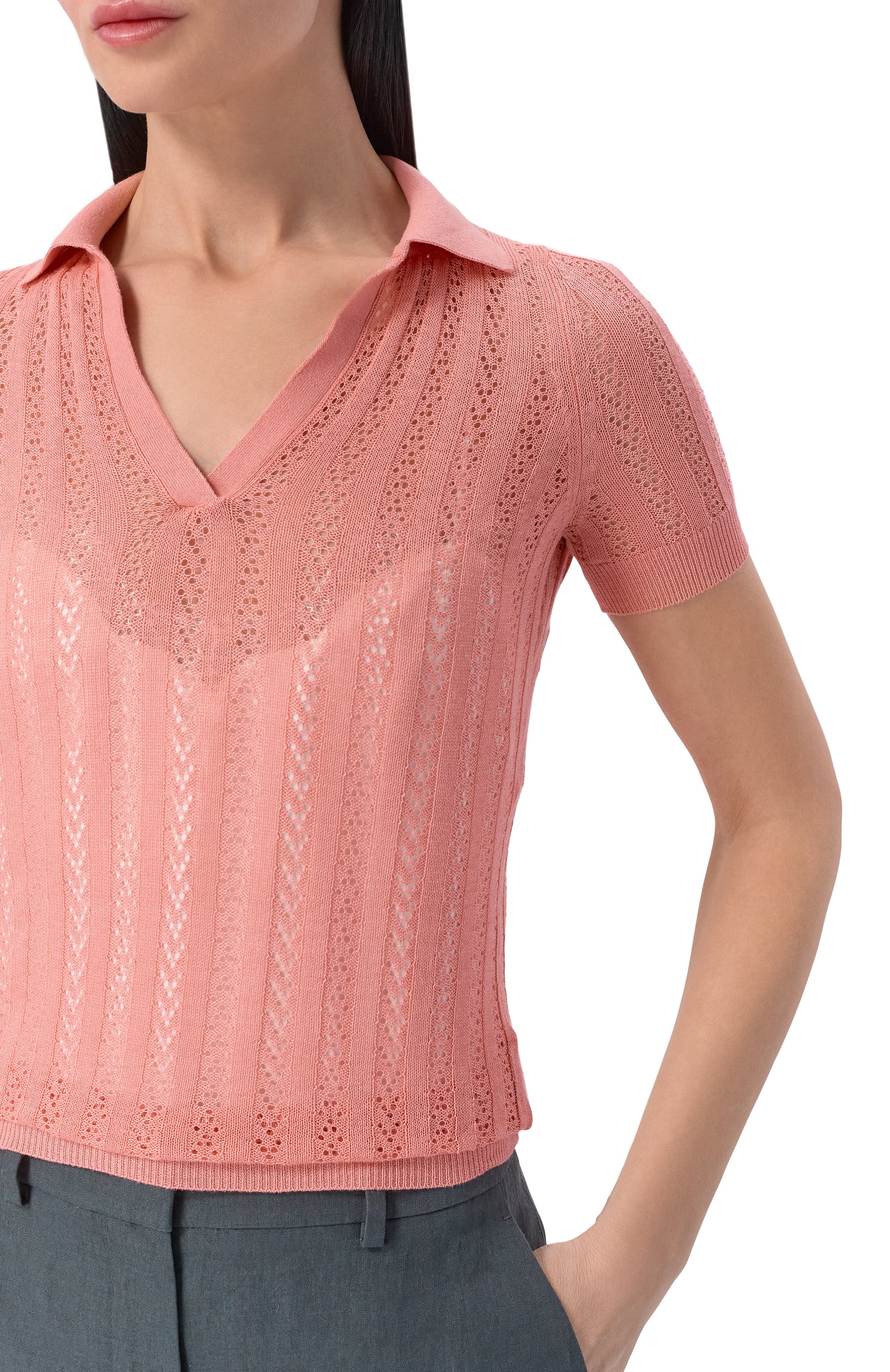 Поло из шелка и хлопка MVST, арт. M26.CSW.K432/G0NG, фото 5